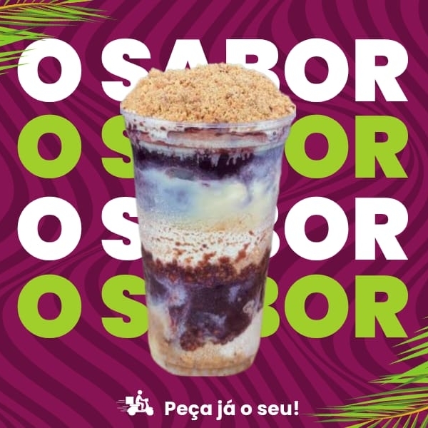 Aqui O Sabor é garantido ! Venha saborear o Paçoquita que contem : Paçoca , leite em pó e leite condensado .