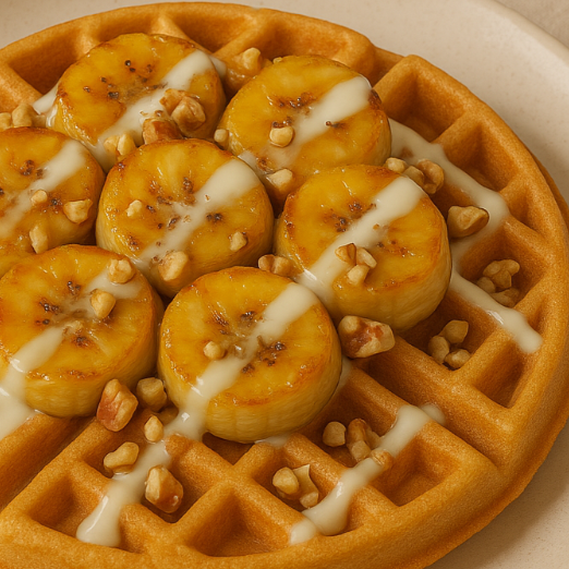 Waffle Dulce: 3 ingredientes