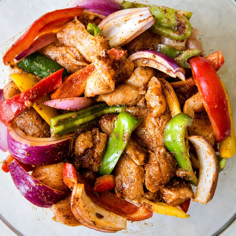 Fajitas a Elegir con Papas Fritas y Refresco