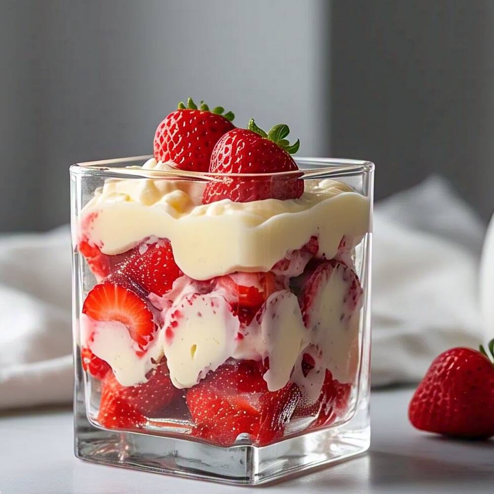 Fresas con Crema 1/4 de Litro