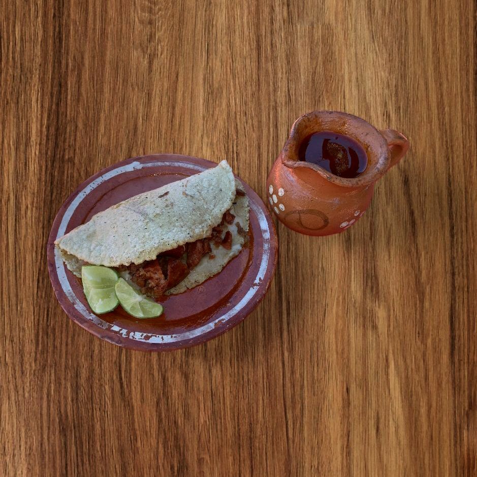 Quesadilla de maiz con Chorizo