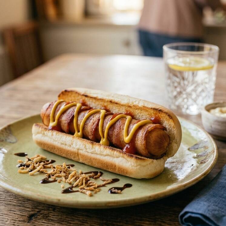 HOT DOG CON TOCINO
