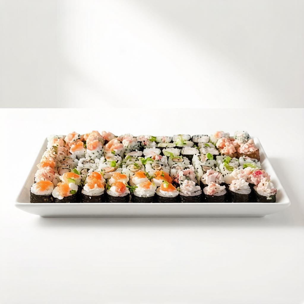 10 Cariocas Salmão 10 Roll Kani. 10 Uramaki Camarão Crock 05 Cariocas Especial Salmão. 03 Joe Joe 02 Niguirí Salmão.