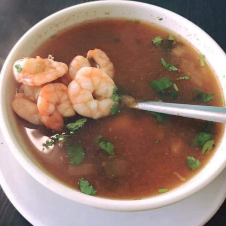 Caldo de Camarón. (Medio Litro)