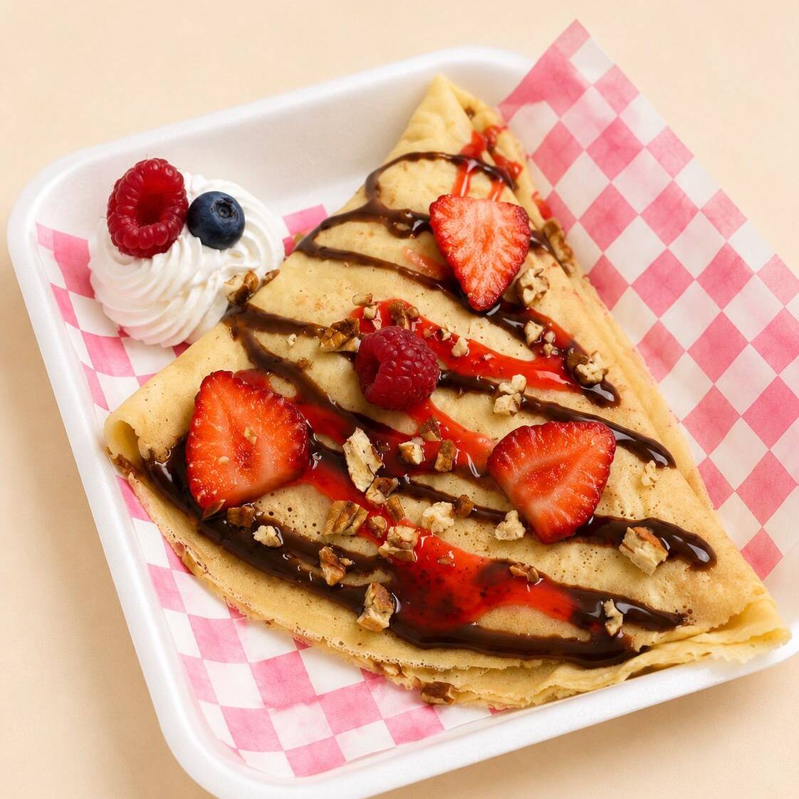 Crepa Nutella con Fresa y Nueces