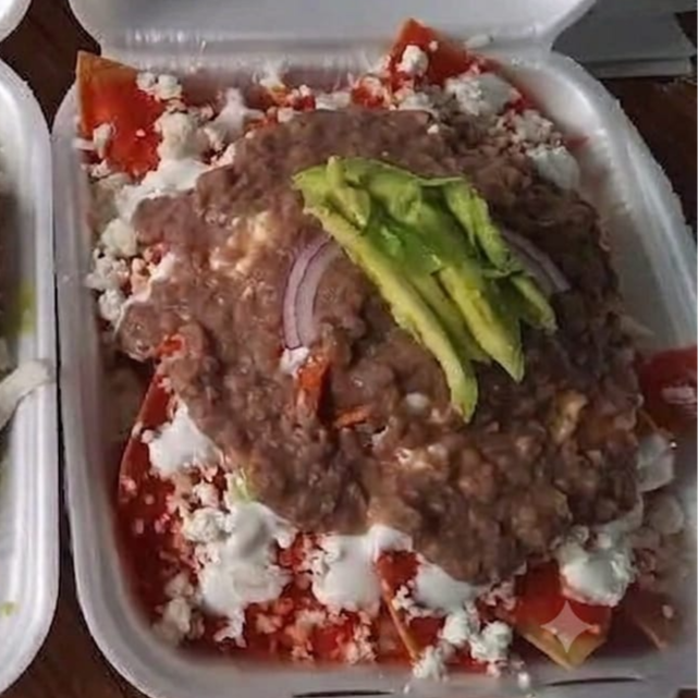 Chilaquiles con Frijoles