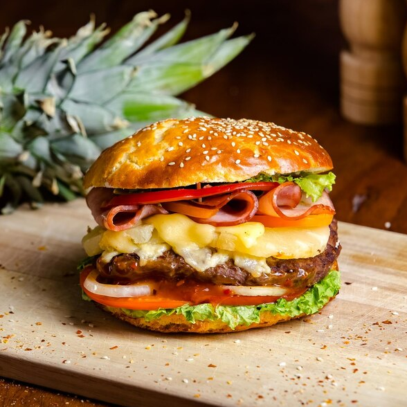 Hamburguesa Hawaiana
