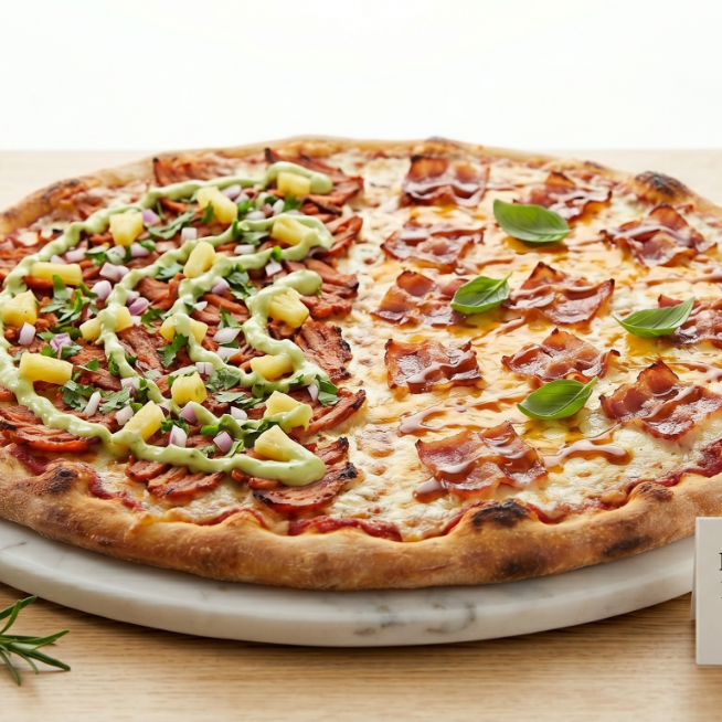 Pizza Especial Mitad Pastor Mitad Tocino