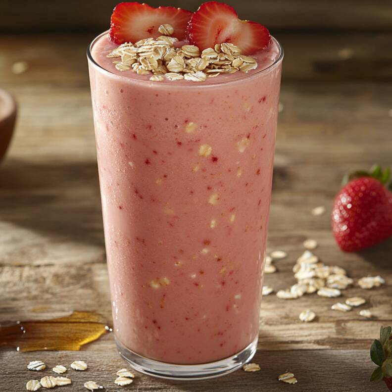 Licuado Fresa con Avena