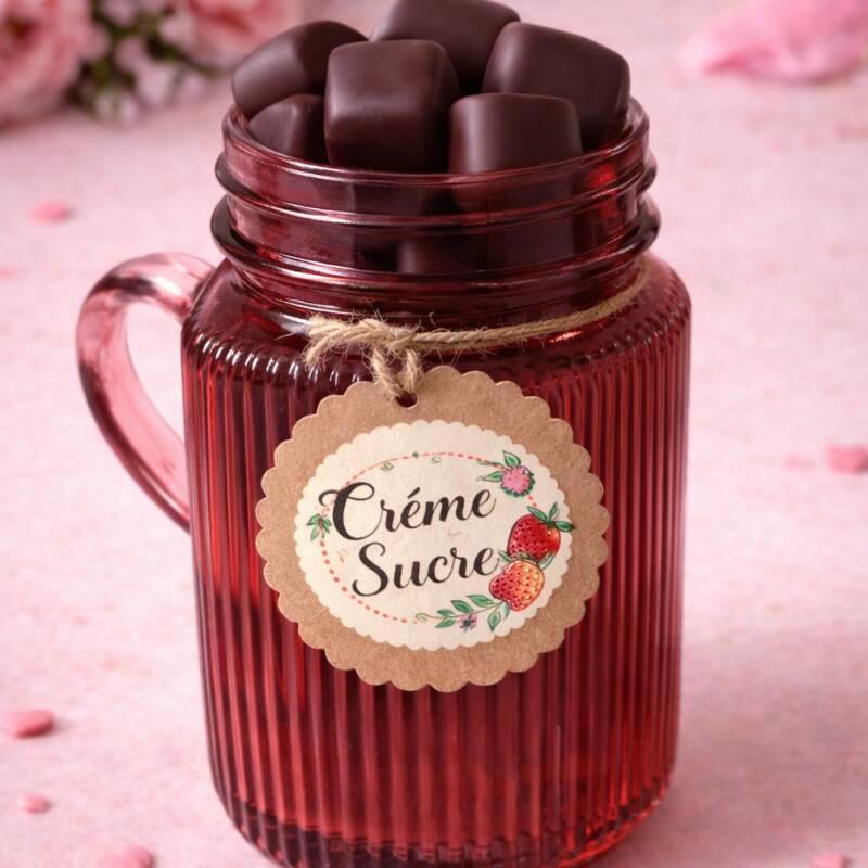 Tarro Love con bombones de chocolate