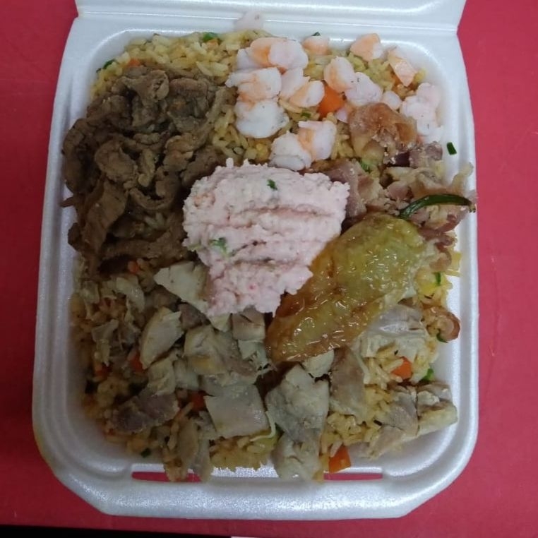 Yakimeshi Mr.yaki.pollo.tocino.carne.camaron.tampi