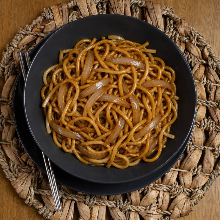 1 Lo mein (pasta) solo vegetales