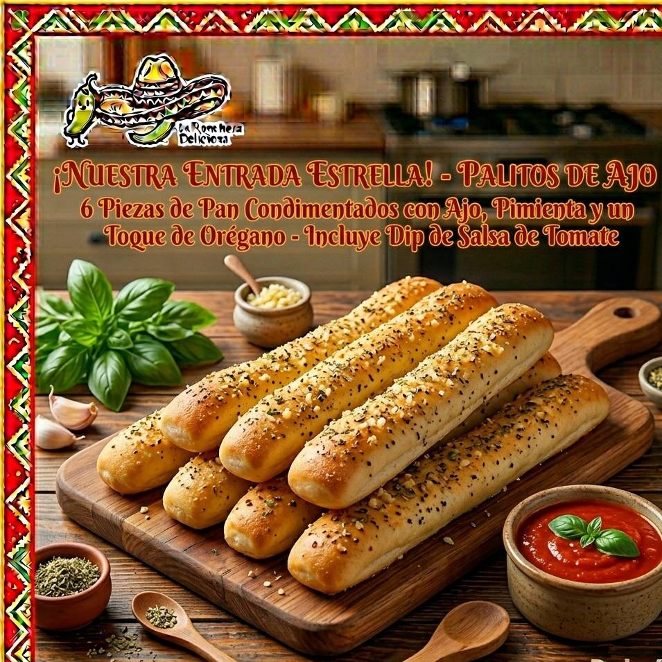 Palitos de Ajo Supremos (6 Piezas) 🧄🥖