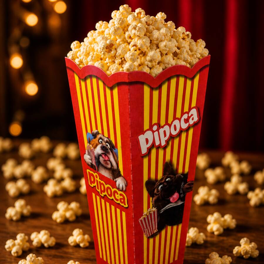 1 Saco de Pipocas doces, quentinha e crocante para você poder aproveitar e se saborear.