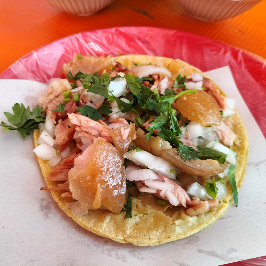 Taco De Maciza Con Cuerito