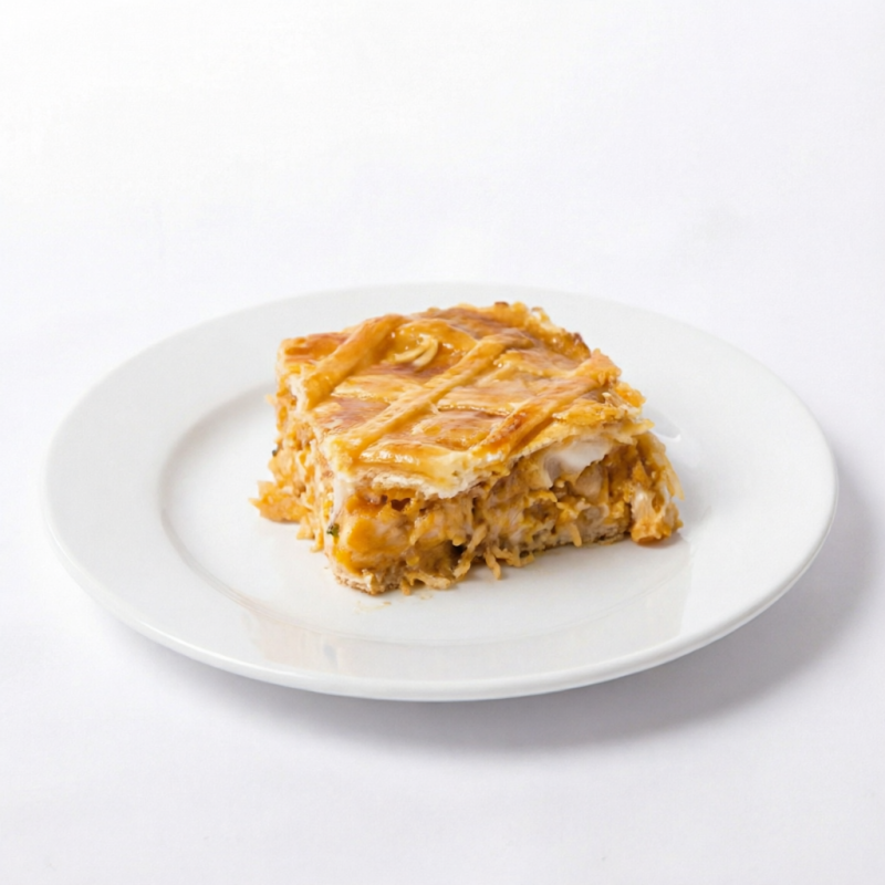 Fatia de torta de frango