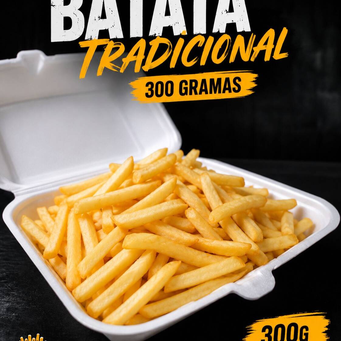 300 gramas de batata frita