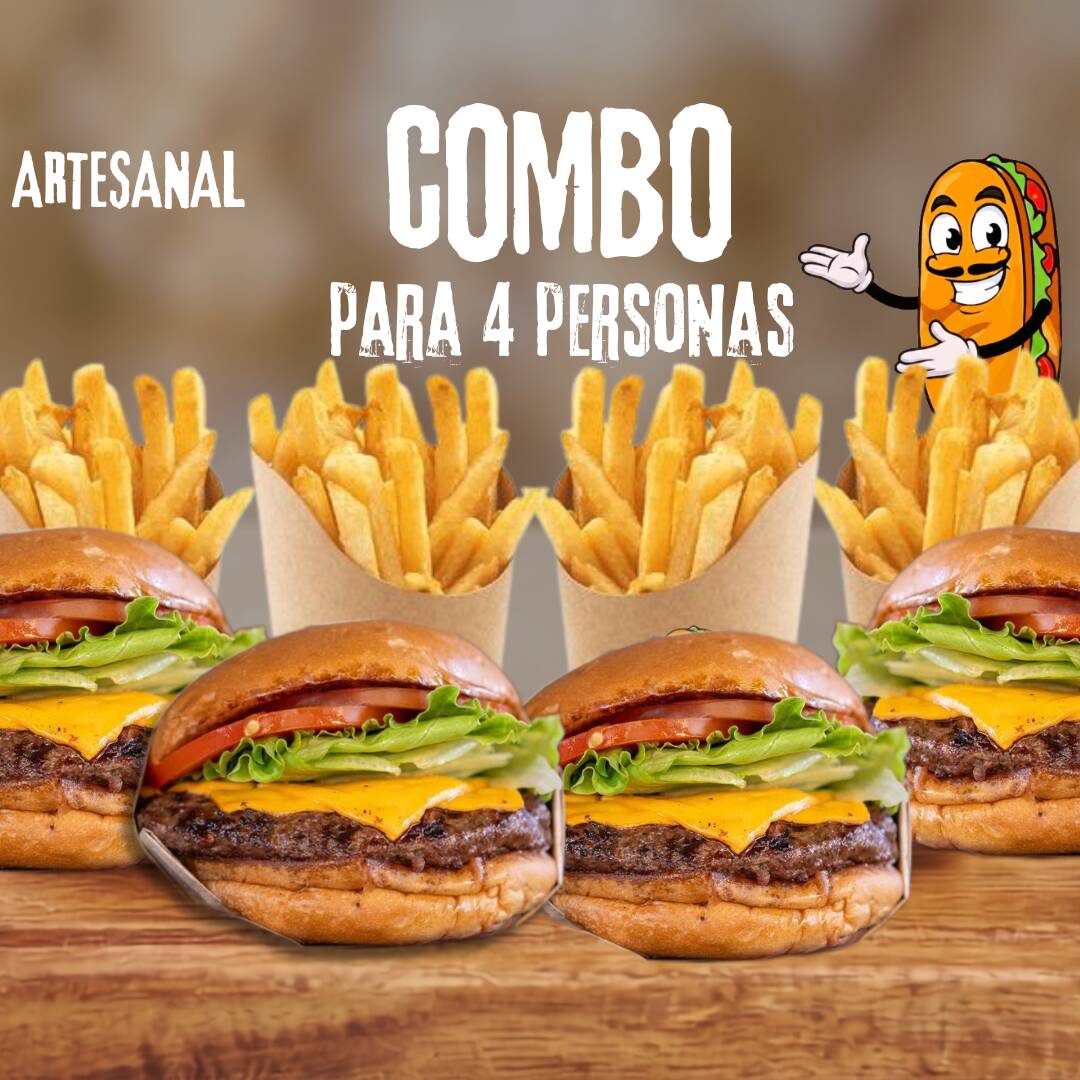 COMBO Burguer para 4 Personas