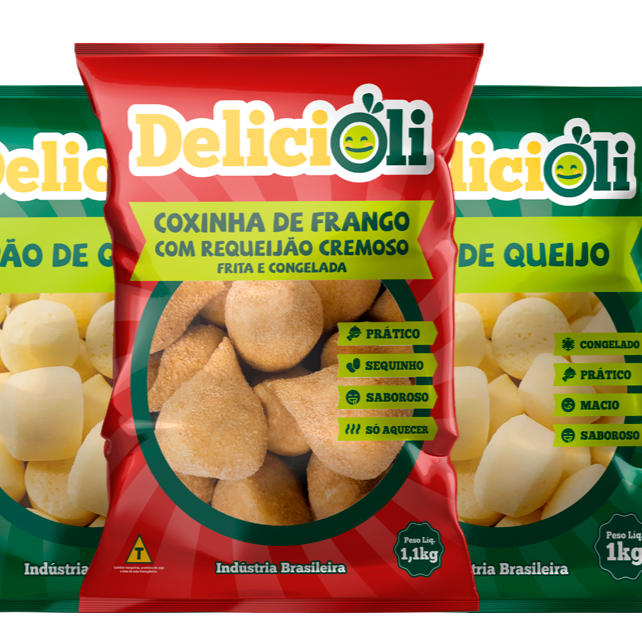 Mini Coxinha de frango com requeijão cremoso -400g.