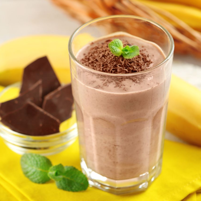 Licuado de Plátano con Chocolate 70% Cacao 500 Ml