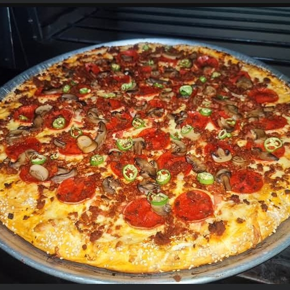 Pizza Grande de Salchicha.