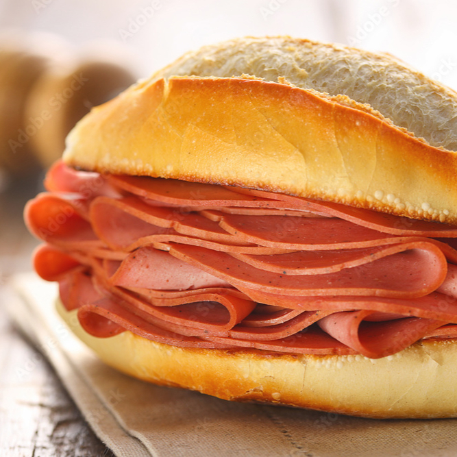 PÃO FRANCÊS E MORTADELA