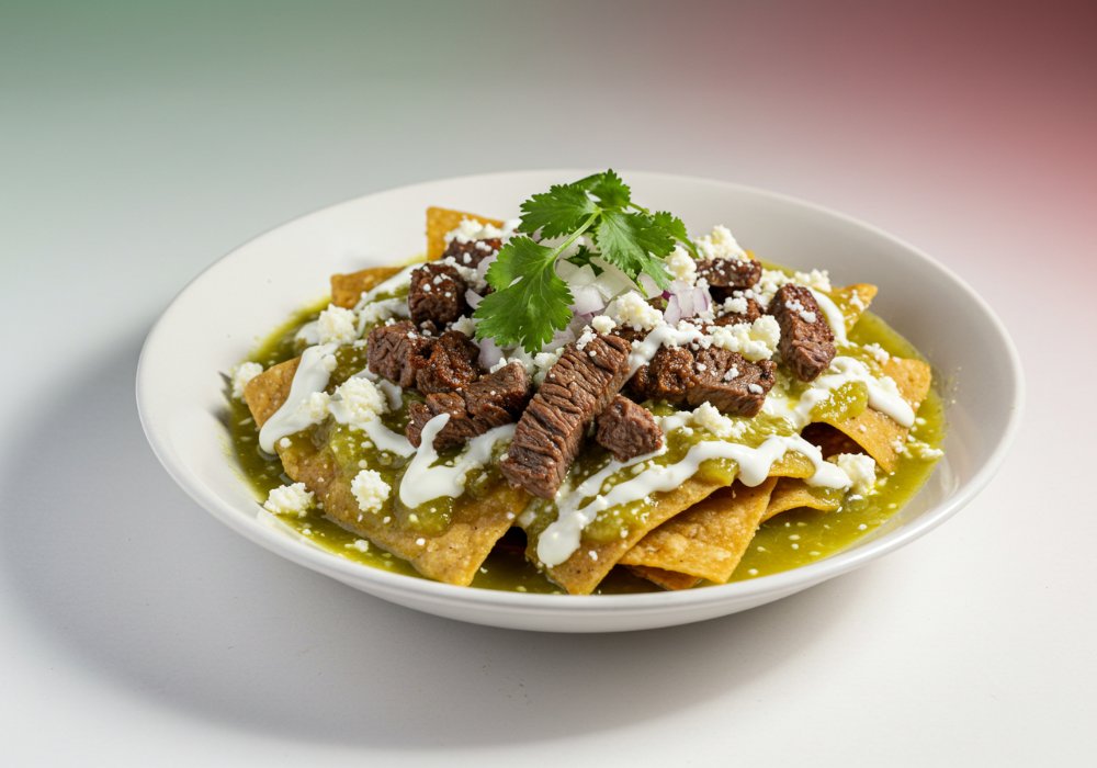 Chilaquiles con Arrachera