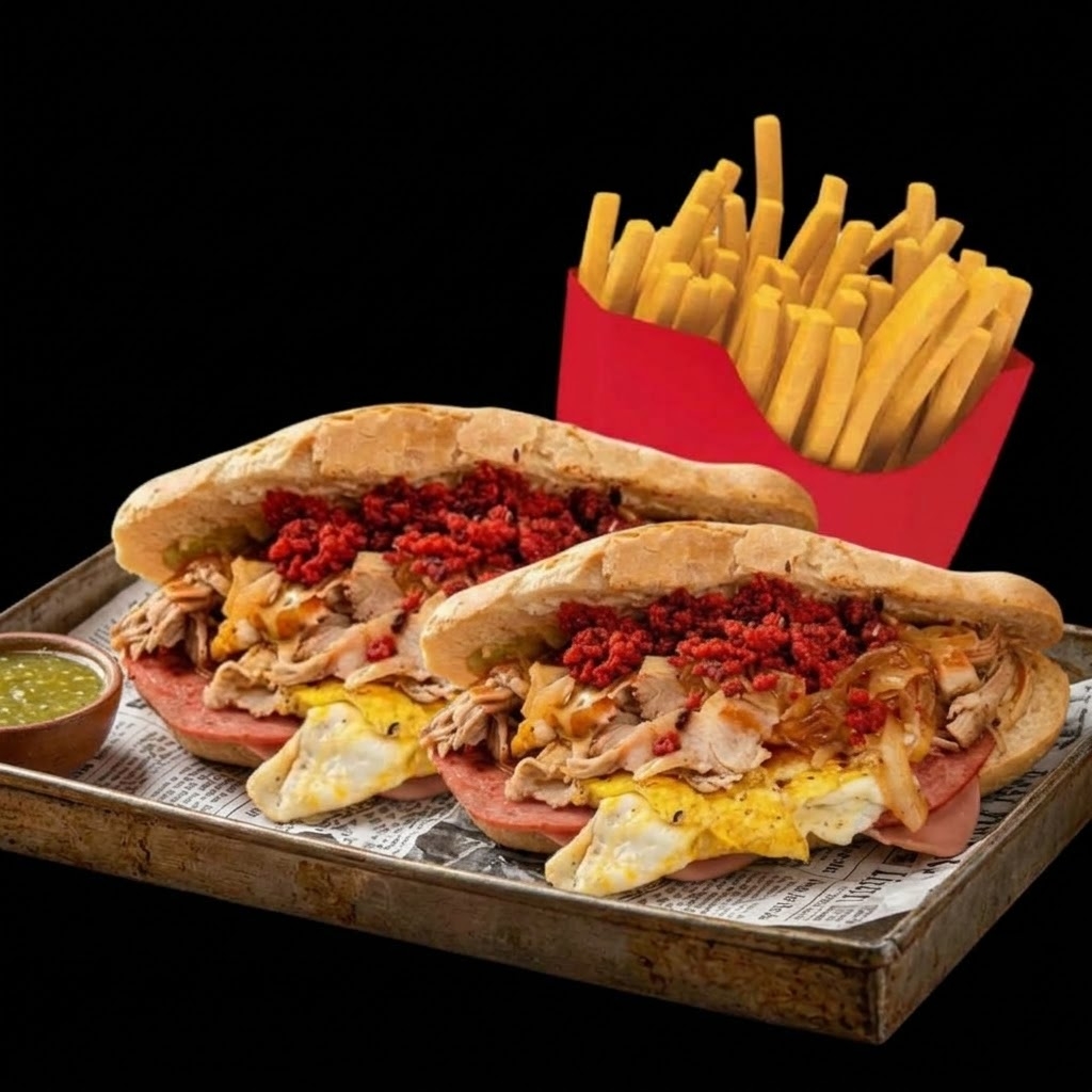 2 Tortas de Pierna con Papas a la Francesa