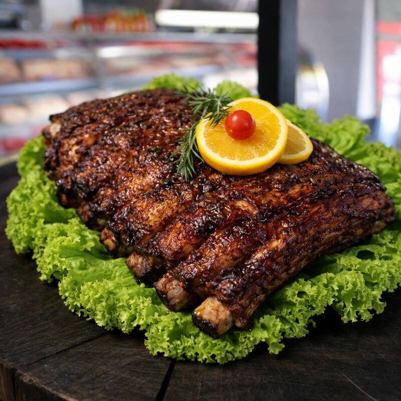 Costela bovina assada no bafo, apróx 1kg.