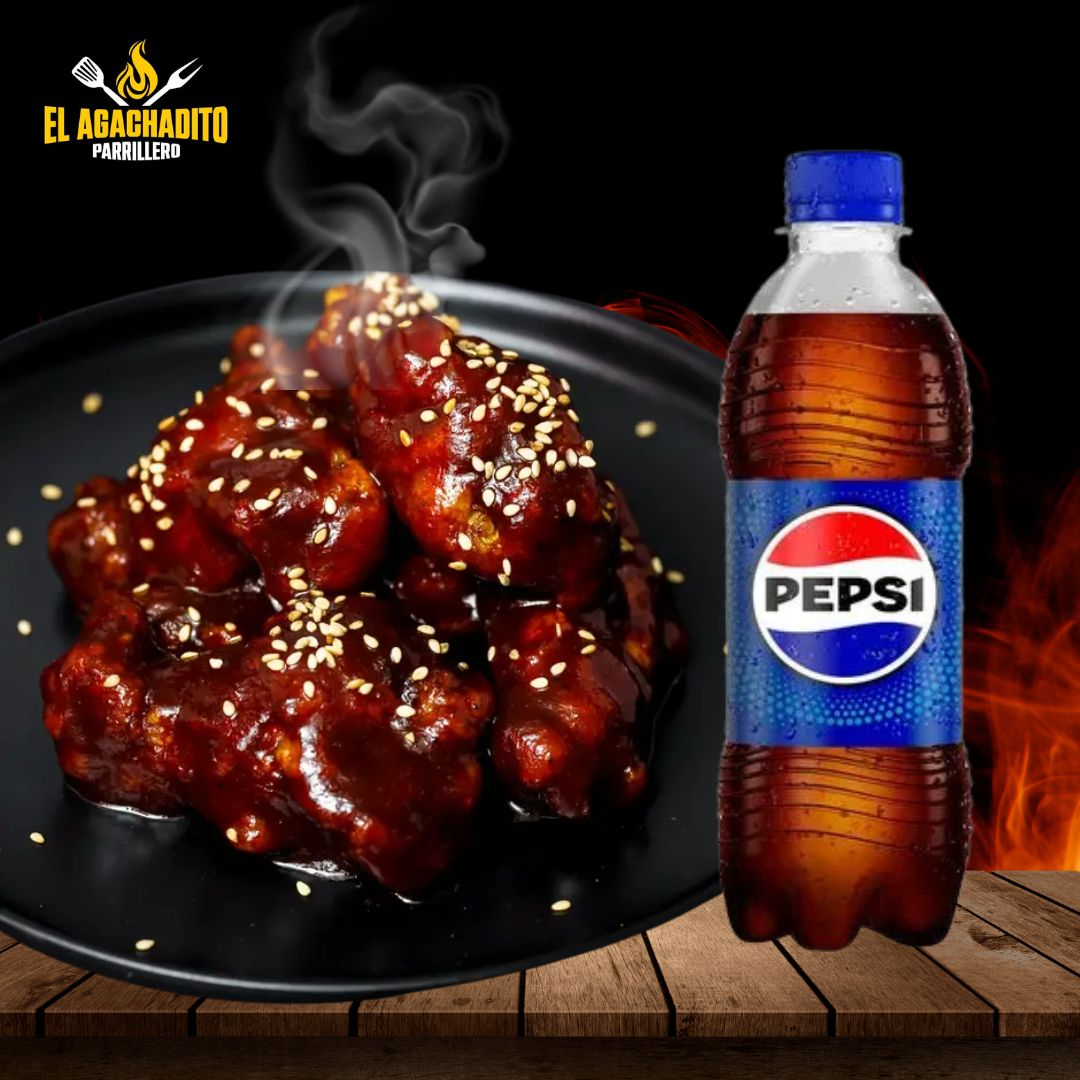 8 Alitas bbq + 1 gaseosa