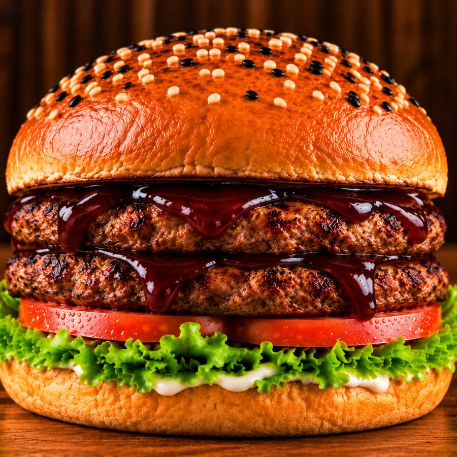 Hamburguesa Doble Carne de la Casa