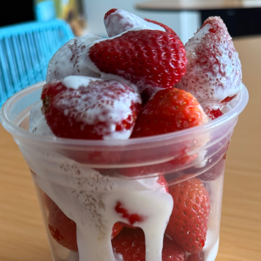 Fresas con crema