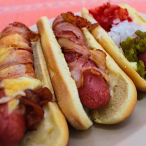 Hot dog con tocino