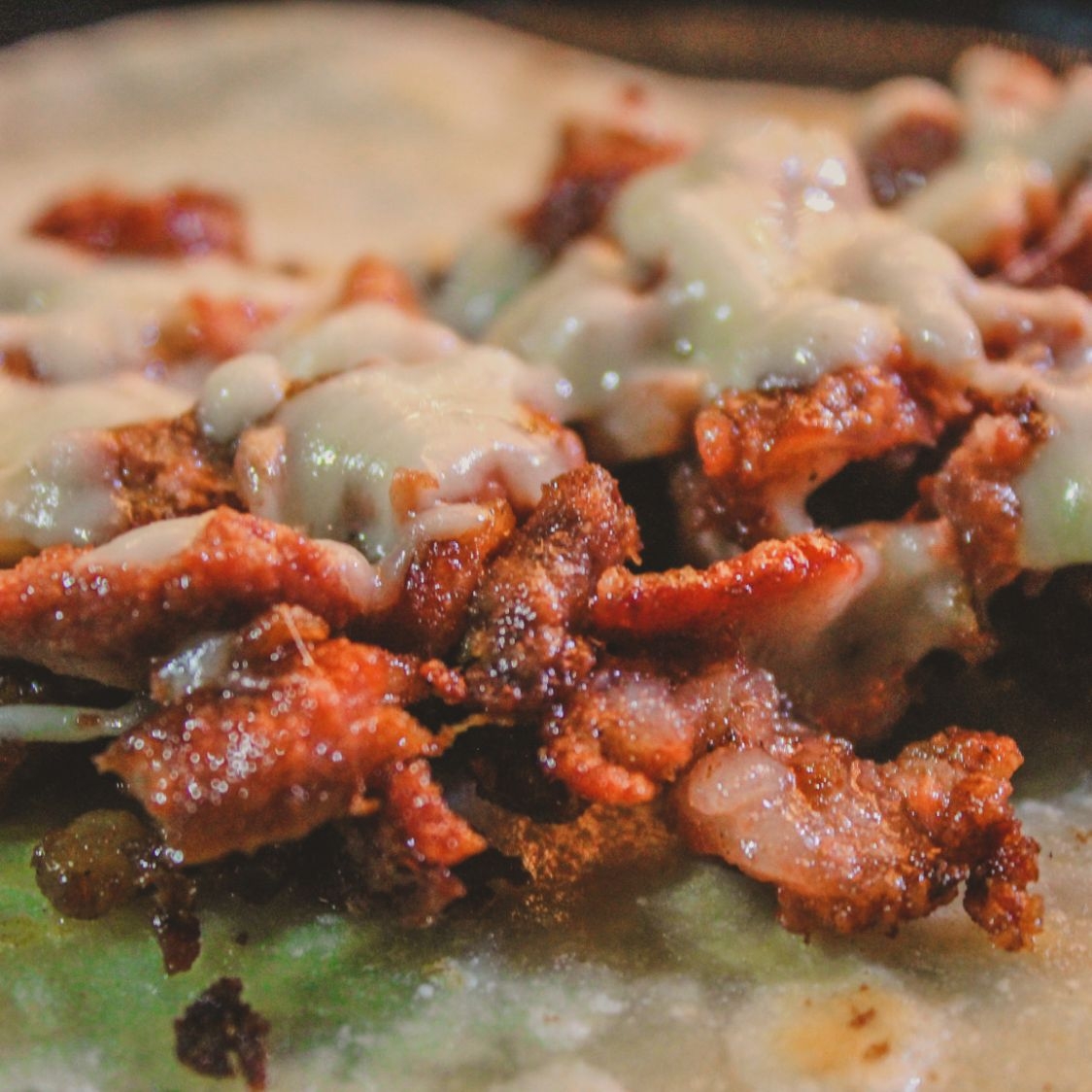 Taco al Pastor de Harina con Queso