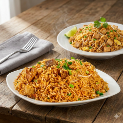 Chaufa de Pollo + Chaufa de Carne