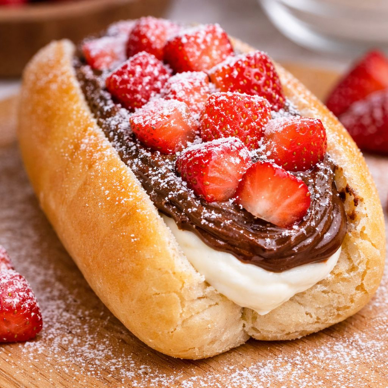 BRIGADEIRO DE NINHO, BRIGADEIRO DE CHOCOLATE E MORANGOS PICADOS.