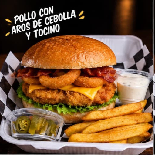 Hamburguesa de Pollo y Tocino