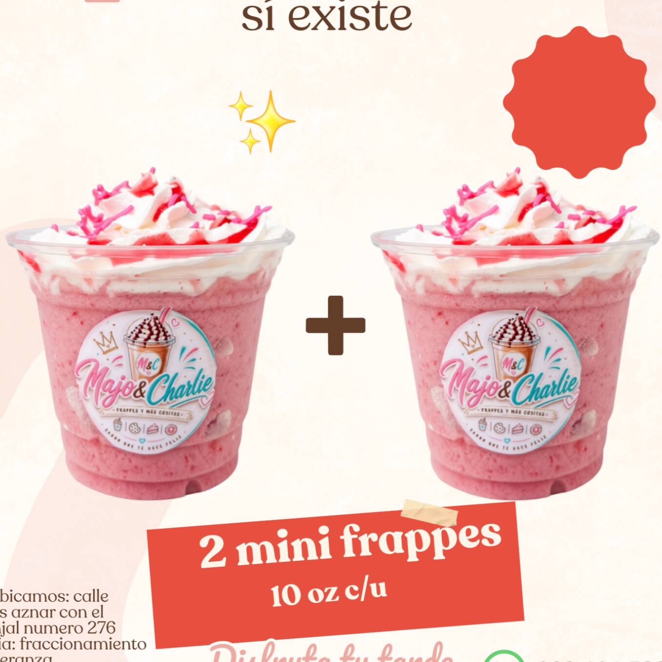 Dúo 2 Mini Frappes de Fresa (10 Oz C/u)