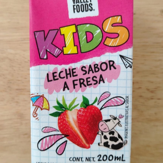 kids leche sabor fresa 200ml