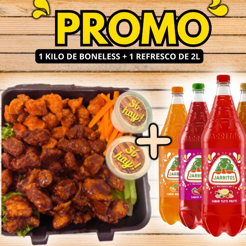 COMBO: 1 KG DE BONELESS+ REFRESCO DE 2L