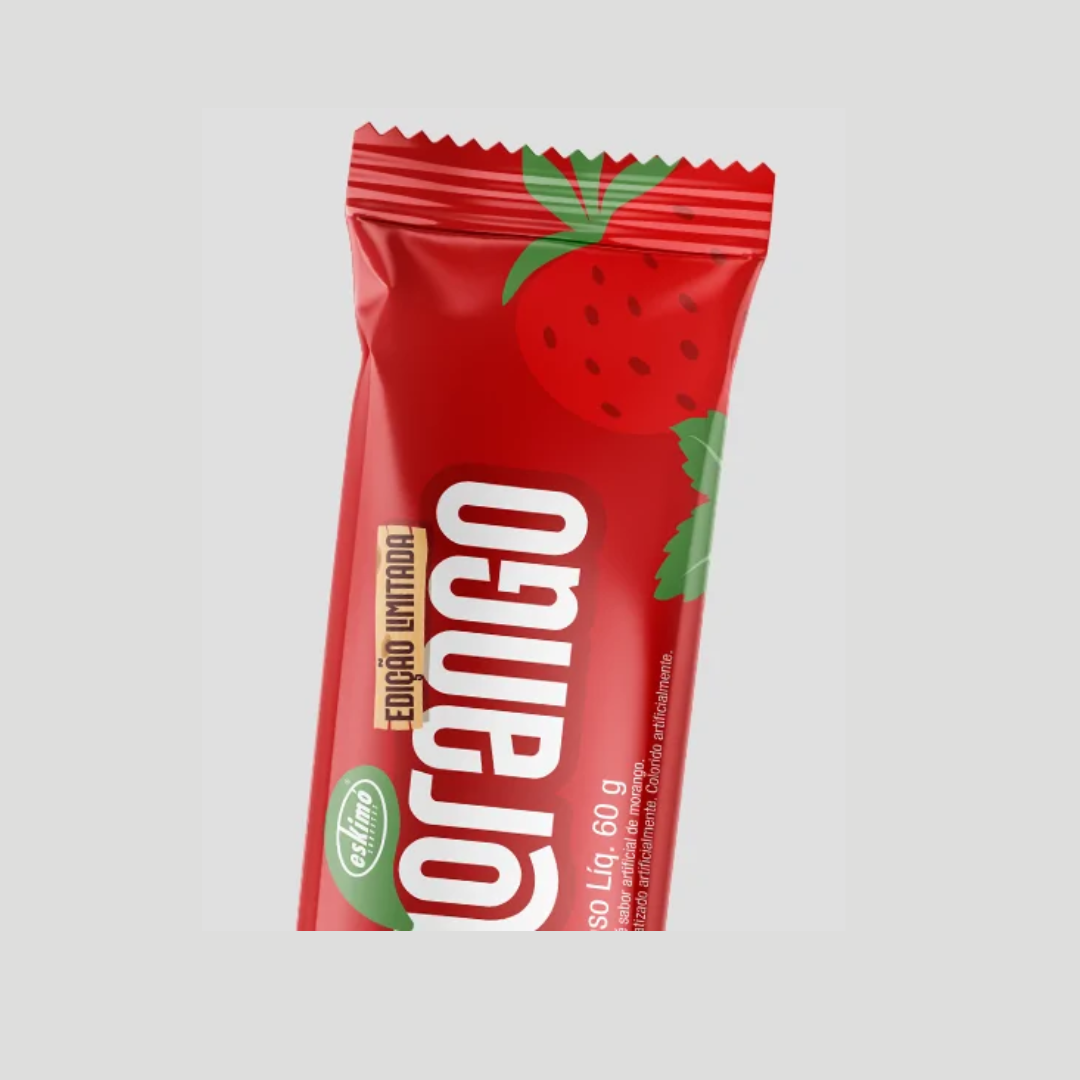 picole sabor artificial morango