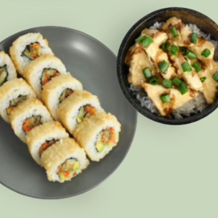 COMBO VEGGIE 🥑 Falafel Roll + Gohan Tofu