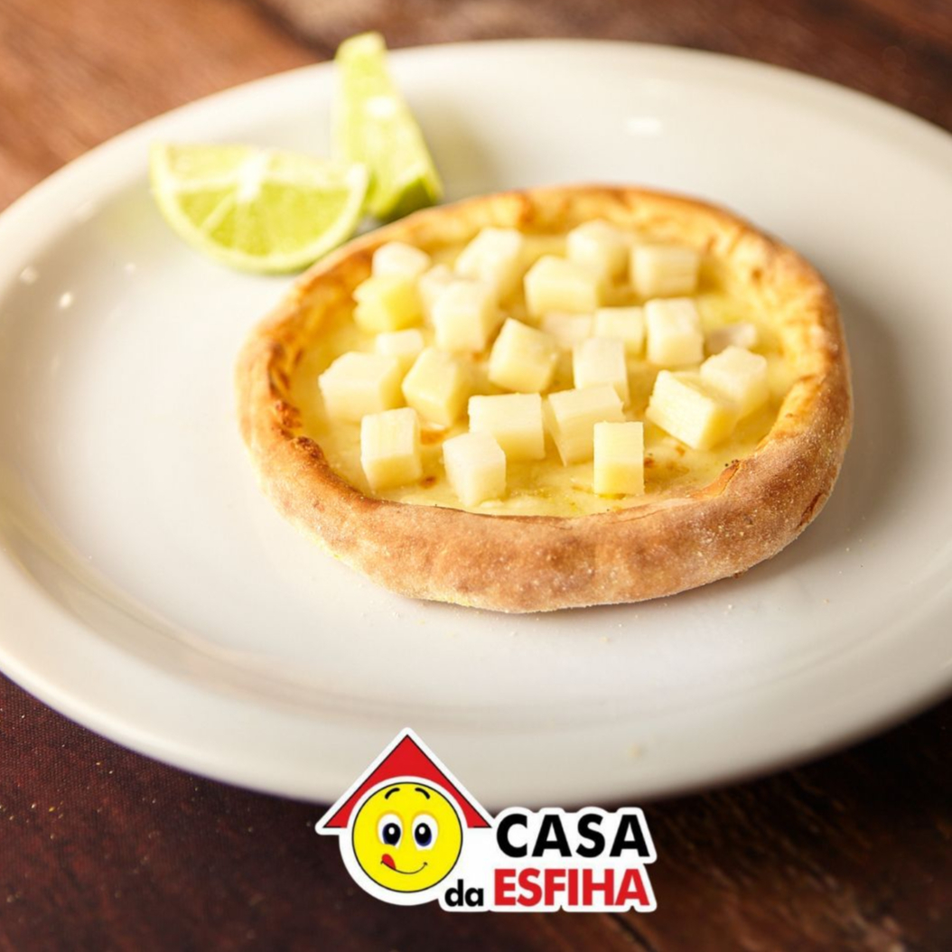 Palmito e queijo mussarela.