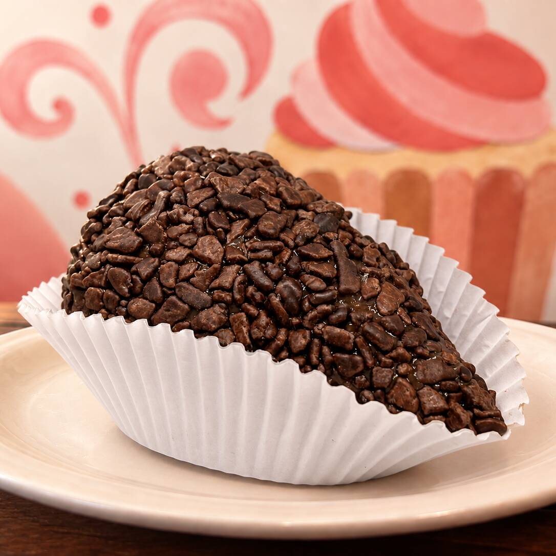 Uma combinação surpreendente e deliciosa! Nossa Coxinha de Brigadeiro com Morango é feita com um brigadeiro macio, moldado em forma de coxinha e recheado com um morango fresco e suculento. Para finalizar, ela é coberta com uma generosa camada de chocolate granulado, criando uma textura crocante que contrasta perfeitamente com o recheio cremoso e frutado. Com aproximadamente 110 gramas, essa delícia é perfeita para quem busca um doce diferente e irresistível!