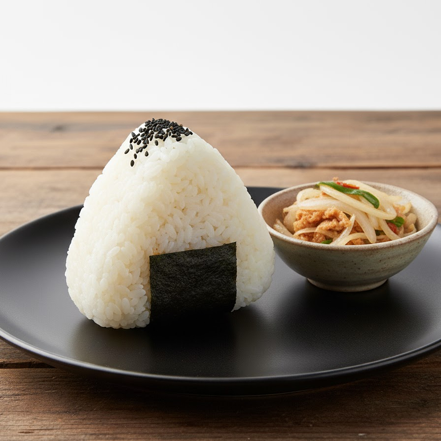 Onigiri con carne de cerdo