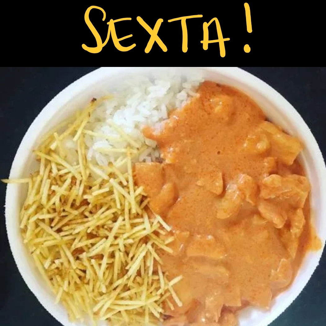 Marmita Disponível Apenas Na Sexta Arroz, Estrogonofe De Frango E Batata Palha ***atenção*** não esqueça de escolher o tamanho! Todos os dias um cardápio especial. o cardápio Completo no status, no stories @Sabordicasacwb Ou Via Chat ***Se Quiser Feijão Só Pedir!***