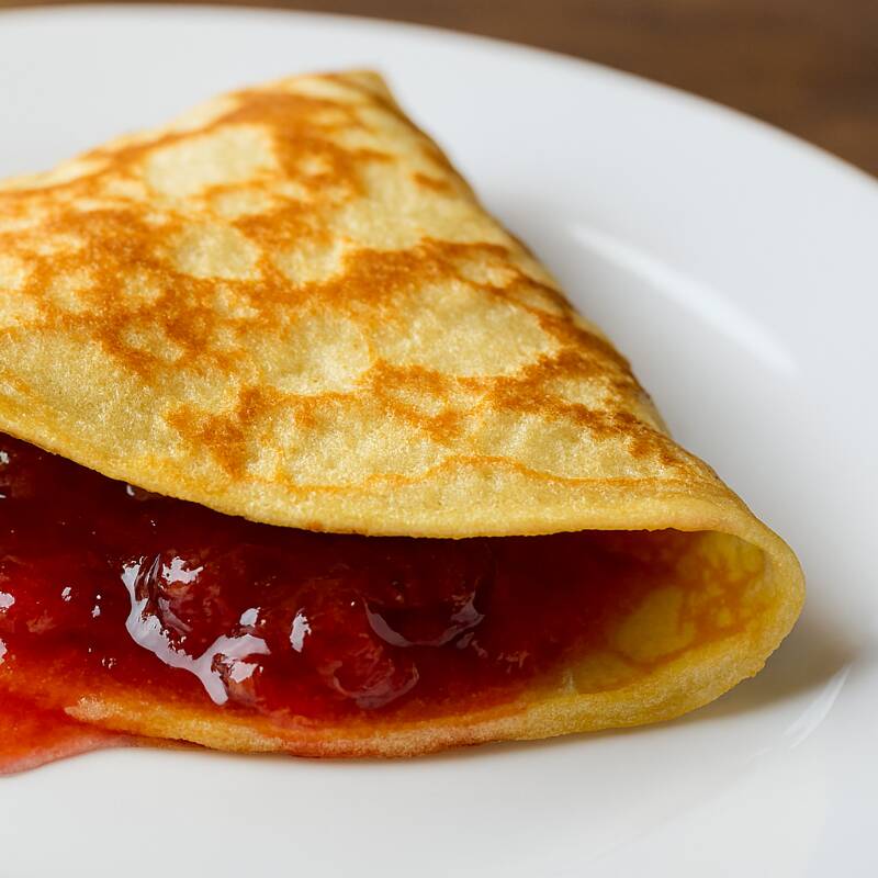 Crepa de Mermelada de Fresa