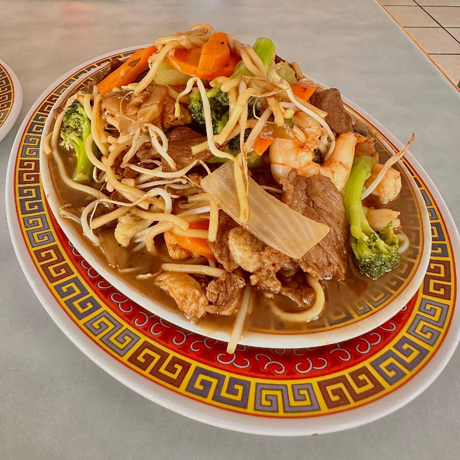 Chow Mein con Camarón