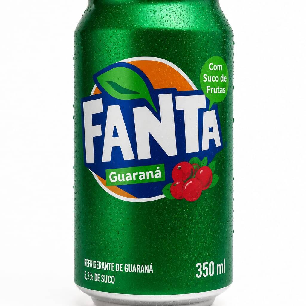 Refrigerante lata Fanta guarana, super geladinha ( 350 ML)