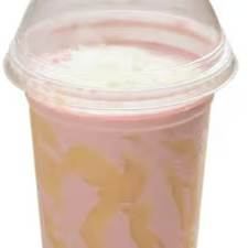 milk shake com sorvete, recheio e topping escolhidoss